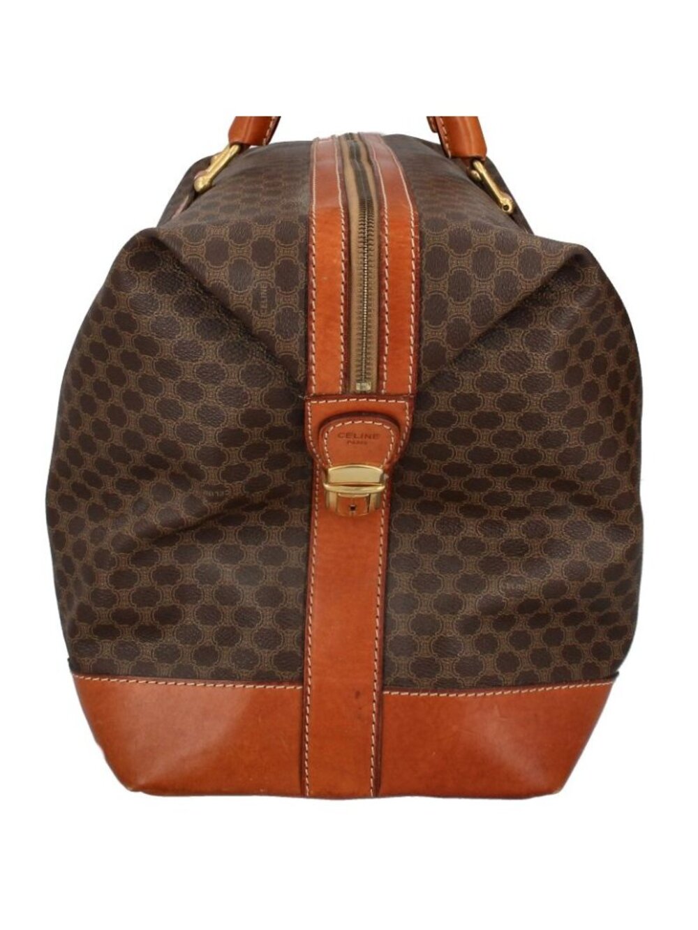 Celine Macadam Boston Bag Leather Brown - Picture 3 of 7